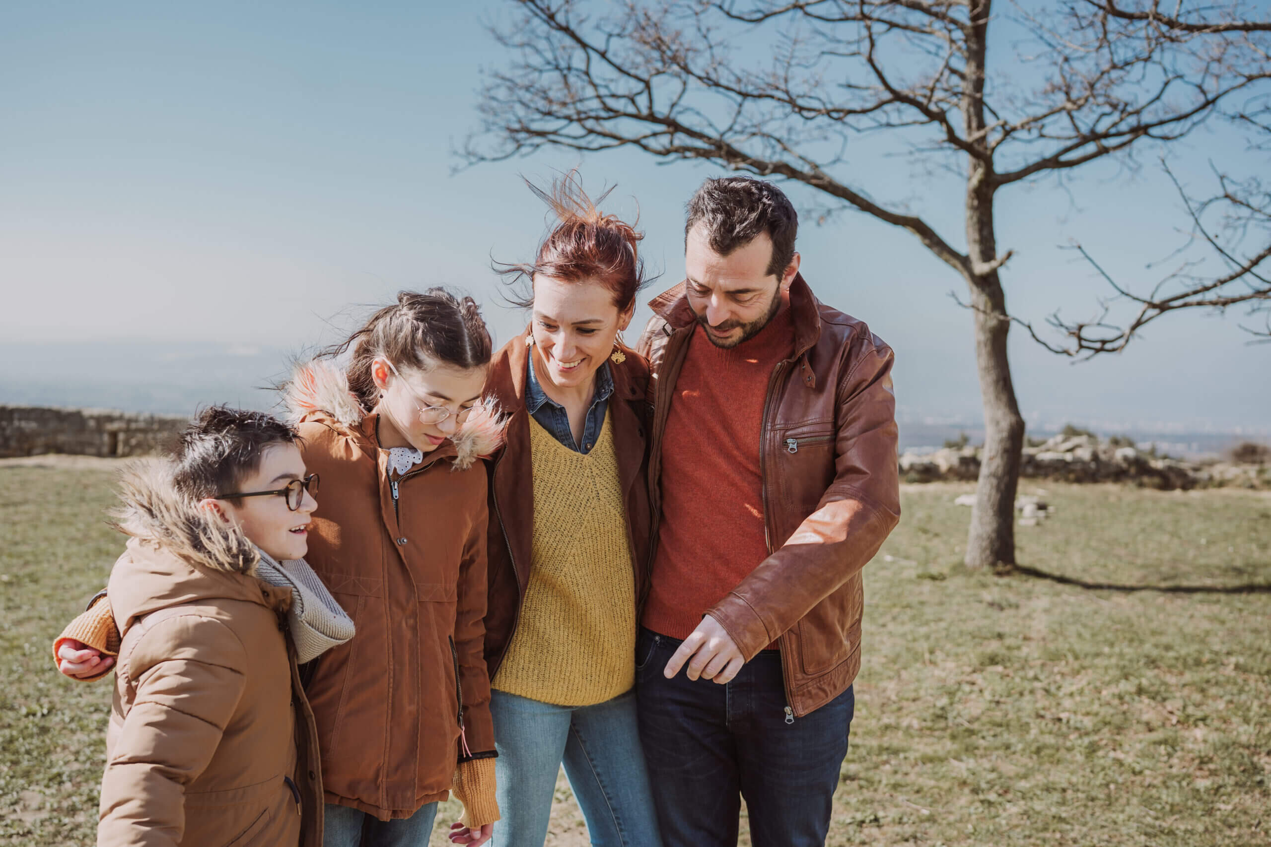 photo spontanée en famille